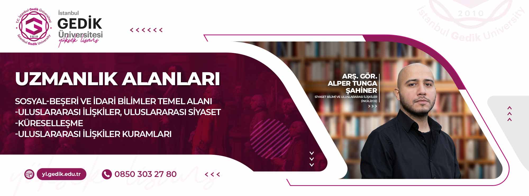 Siyaset Bilimi ve Uluslararası İlişkiler (İngilizce) Tezsiz Yüksek Lisans Programı slider